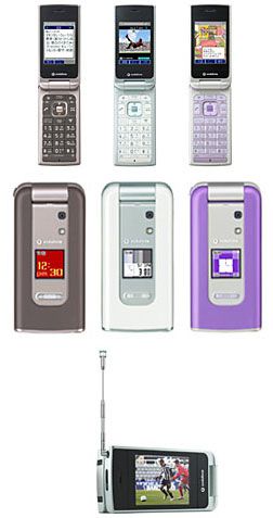 Toshiba V604T: мобильный телефон с ТВ и FM-приёмниками для оператора Vodafone 