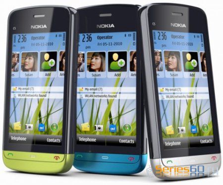 Nokia C5-03 работает под управлением операционной системы Symbian^1